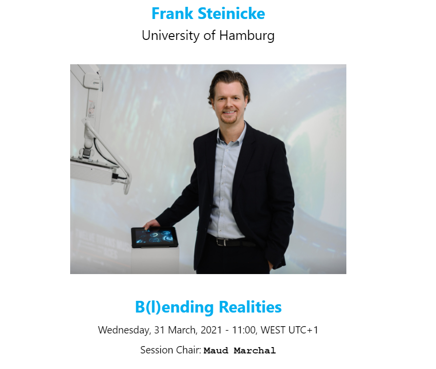 Frank Steinicke University of Hamburg